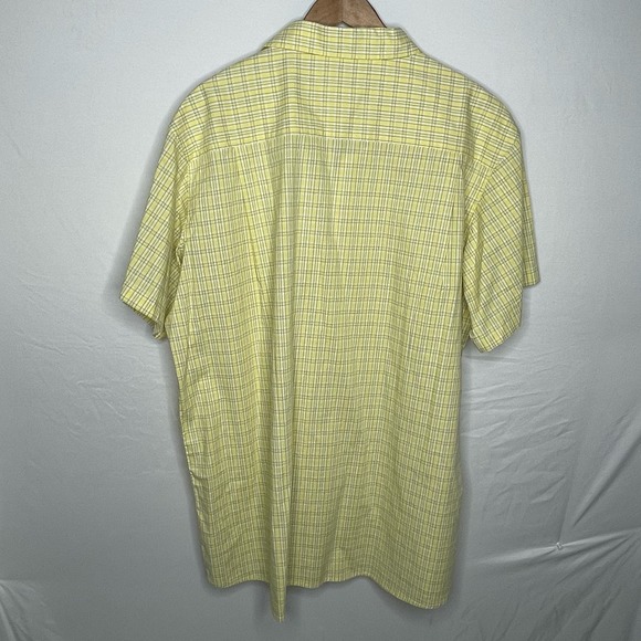 Carhartt Shirt Mens 3XL Yellow Plaid Short Sleeve  Button Up Casual - Picture 3 of 4